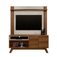 Rack Ripado Camboriú com Painel Tulum para TV 55 Polegadas Linea Brasil Freijo/Off White