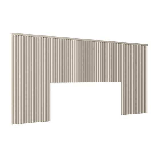 Cabeceira Casal em Ripado Ilhabela com Frame Off White