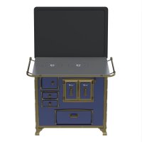 Fogao A Lenha GII N 2 Renaissance Azul Saída Direita e Esquerda