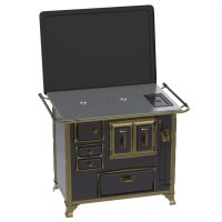 Fogao a Lenha GII N 2 Renaissance Preto Cald - FGSR2.CT.PTO.CD