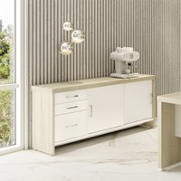 Balcao Artany Tamburato Com Gavetas II 006206 - Carvalho/Branco
