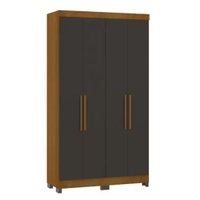Guarda Roupa Eucamoveis Genova 4 Portas 2 Gavetas - Freijo/Nero