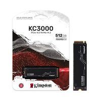 SSD Gamer Kingston KC3000, 512GB, M.2 2280, PCIe 4.0 NVMe, 7000MB/s - 3900MB/s - SKC3000S/512G