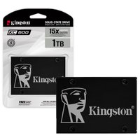 SSD 1TB Kingston KC600, SATA 3.0 (6Gb/s), Leitura 550MB/s, Gravação 520MB/s - SKC600/1024G