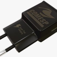 Carregador de Viagem USB-A Ultra Rápido Preto 15W Sem Cabo