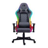 Cadeira Gamer Fox Racer RGB Cinza com Iluminação (Led)