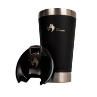 Copo Térmico Quente e Frio + Tampa 473ml Preto Fox Stainless
