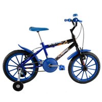 Bicicleta Infantil Aro 16 Kids cor Azul com Preto