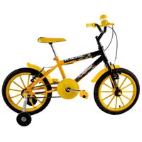 Bicicleta Infantil Aro 16 Kids cor Amarela com Preto