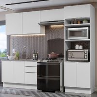Armário de Cozinha Completa 270cm Branco Stella Madesa 05
