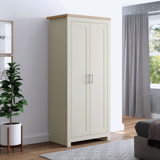 Guarda Roupa Solteiro Ditália 2 Portas DM-570 Creme
