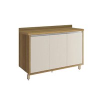 Balcão cozinha Ditália Aspen, 1,20 2 Portas e 3 gavetas com Tampo CD-171 Carvalho/Branco