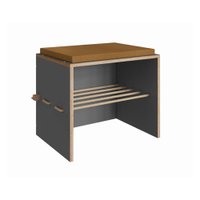 Banco com Futon Cordel Be Mobiliario Grafite