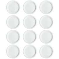 Jogo 12 Pratos Rasos de Porcelana 25,5cm Classe Única Iguaçu Germer