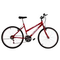 Bicicleta Feminina Aro 24 18V Dalia Cor Vermelha