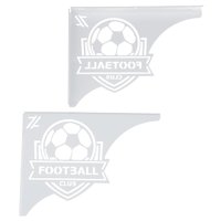 Mão Francesa Ornamentada 20cm Escudo Futebol Aço Branco para Prateleira Zarg
