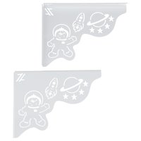 Mão Francesa Ornamentada 20cm Nave Espacial Astronauta Branco Aço Zarg