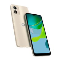 Smartphone Motorola Moto E13 64GB - Branco (Off White), Câmera 13MP, RAM 4GB e Tela 6,1