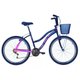 Bicicleta Feminina Aro 26 18V Beach em Alumínio Preto com Rosa