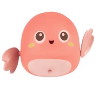 Brinquedo de Banho Baleia Buba Nadadora para Banheira Piscina Rosa +12m