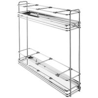 Porta Temperos Condimentos Suporte Deslizante Aço Inox com Corrediça para Móvel Embutir