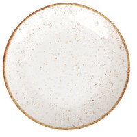 Prato Raso Tramontina Rústico Marrom em Porcelana Decorado 28cm