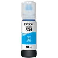 Garrafa de Tinta Epson T504 Ciano - Original