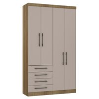 Guarda Roupa Modulado Eucamoveis Paris 4 Portas 4 Gavetas - 340-774