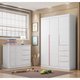 Guarda Roupa e Comoda Infantil Eloa 5 portas 8 Gavetas Phoenix Baby