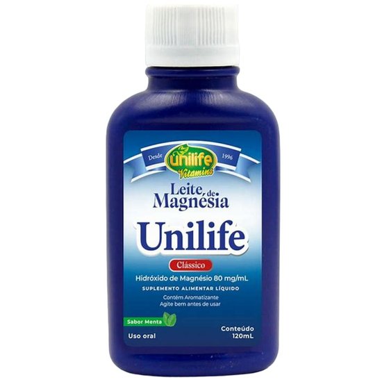 Leite de Magnésia Sabor Menta 120ml Unilife