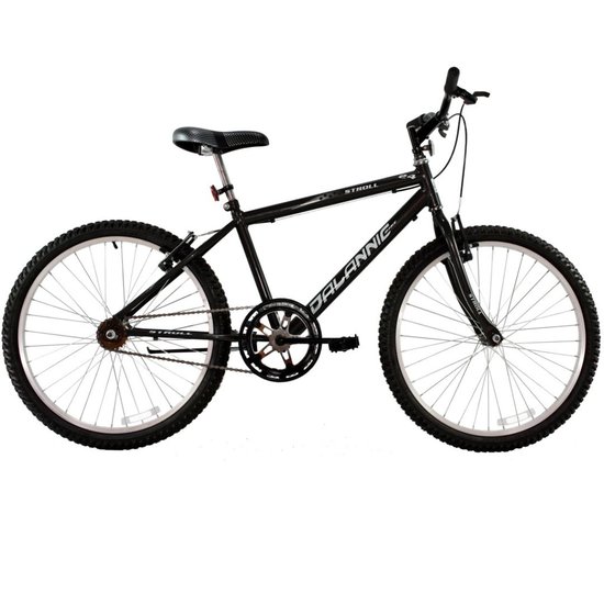 Bicicleta Aro 24 Passeio Stroll Freio V-Brake cor Preta