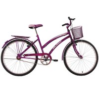 Bicicleta Feminina Aro 24 com cestinha Susi Violeta