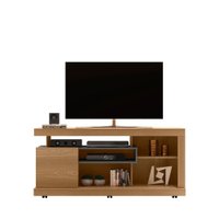 Rack para TV até 65 Polegadas Gramado Linea Brasil Amendoa/Chumbo