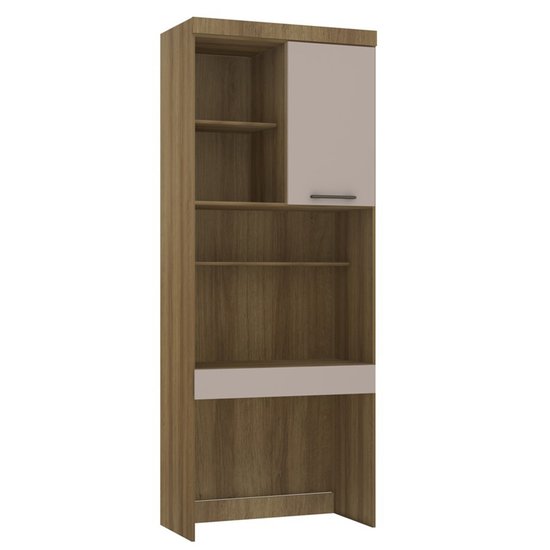 Bancada De Estudo Eucamoveis Paris 1 Porta 1 Gaveta Avela/Cinammon