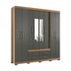 Guarda Roupa Napoles 8 Portas 158566EP Santos Andira Jatoba/Grafitte