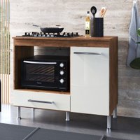 Balcão para Cooktop 105 cm Indekes 6086-491 - Noce/Off