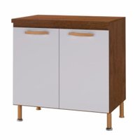 Balcão Iris 80 Cm Com Tampo 61435 1426 Indekes - Noce/Off