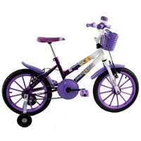 Bicicleta Infantil Aro 16 Milla com Cestinha - Violeta