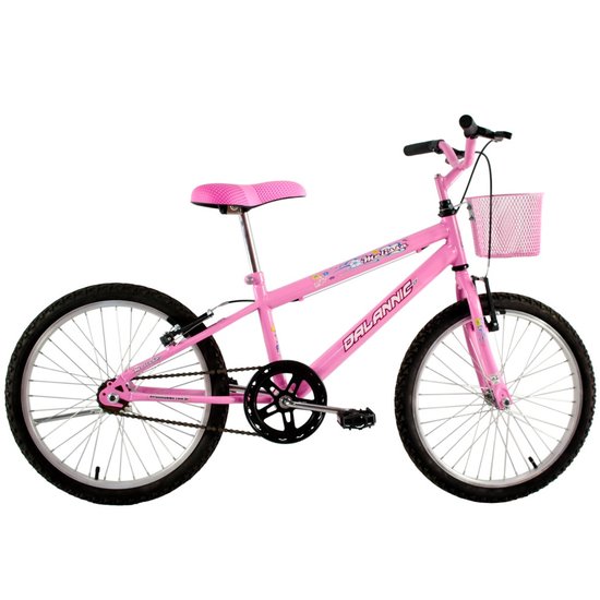 Bicicleta Feminina Aro 20 Melissa com Cestinha - Rosa