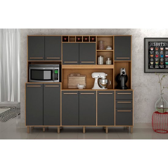 Armário de Cozinha Petra 11 Portas e Com 2 Gavetas Valdemóveis