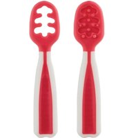 2 Colheres Treinamento Buba Introdução Alimentar Bebê 6 Meses Vermelho