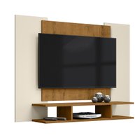 Estante Painel EJ Moderno TV 22 32 40 42 47 48 Polegadas Sala Quarto Pequeno - Off White/Freijó - RPM