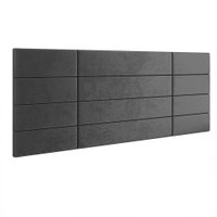 Cabeceira Suspensa Estofada Encanto Cama Box Casal 1,40 Decoração Quarto - Cinza Suede - Lojas RPM