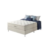 Cama Box Casal Cinza + Colchão Molas Ensacadas HiperSoft Boston 138x188x71cm