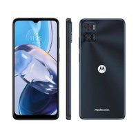 Smartphone Motorola E22 128GB Preto Mediatek G37 4GB RAM 6.5 Polegadas Câmera Dupla e Selfie 5mp Dual Chip