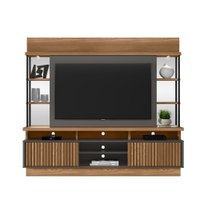 Estante Home Ripado  para TVs de até 60 Polegadas Salvador Carvalho/Off white brilho