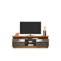 Rack para TV de até 70 Polegadas Recife amendoa/chumbo Linea Brasil