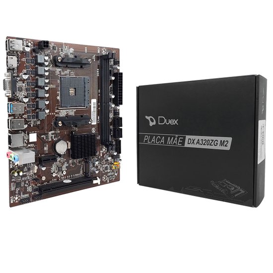 Placa Mãe Duex DX A320ZG M2, AMD AM4, DDR4, Micro ATX