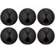 Organizador Emborrachado de Cabos Fios Adesivo Preto 6un Ordene 2,9x1,5cm Redondo