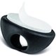 Organizador Emborrachado de Cabos Fios Adesivo Preto 6un Ordene 2,9x1,5cm Redondo